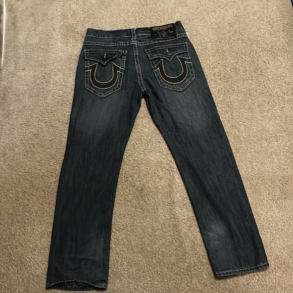 TRUE RELIGION RAINBOW BILLY FLAP POCKET Men’s Denim Blue Jeans Size 34 - Picture 6 of 6